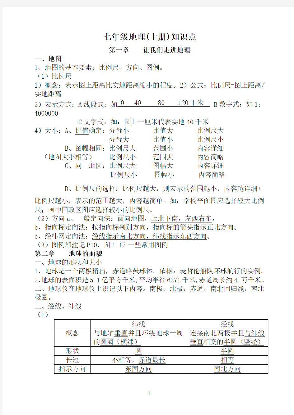 【强烈推荐】全套中考地理复习资料(湘教版)