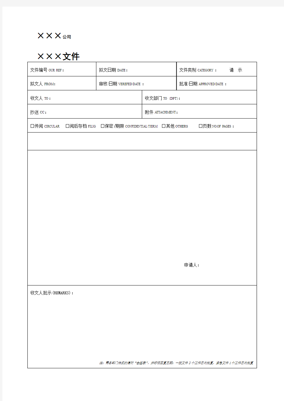 请示类文件格式