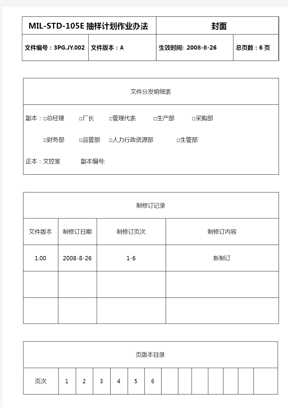 MIL-STD-105E抽样计划培训教材