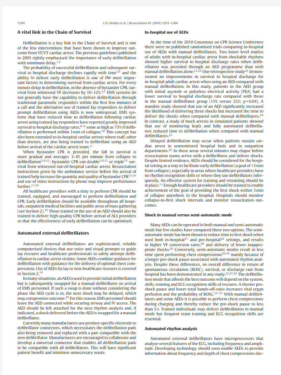 European Resuscitation Council Guidelines for Resuscitation 2010-3