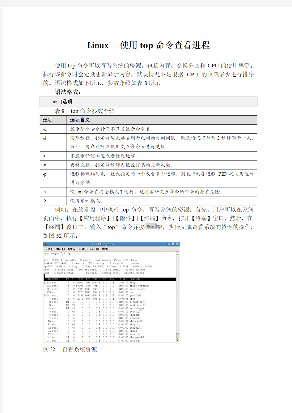 Linux  使用top命令查看进程