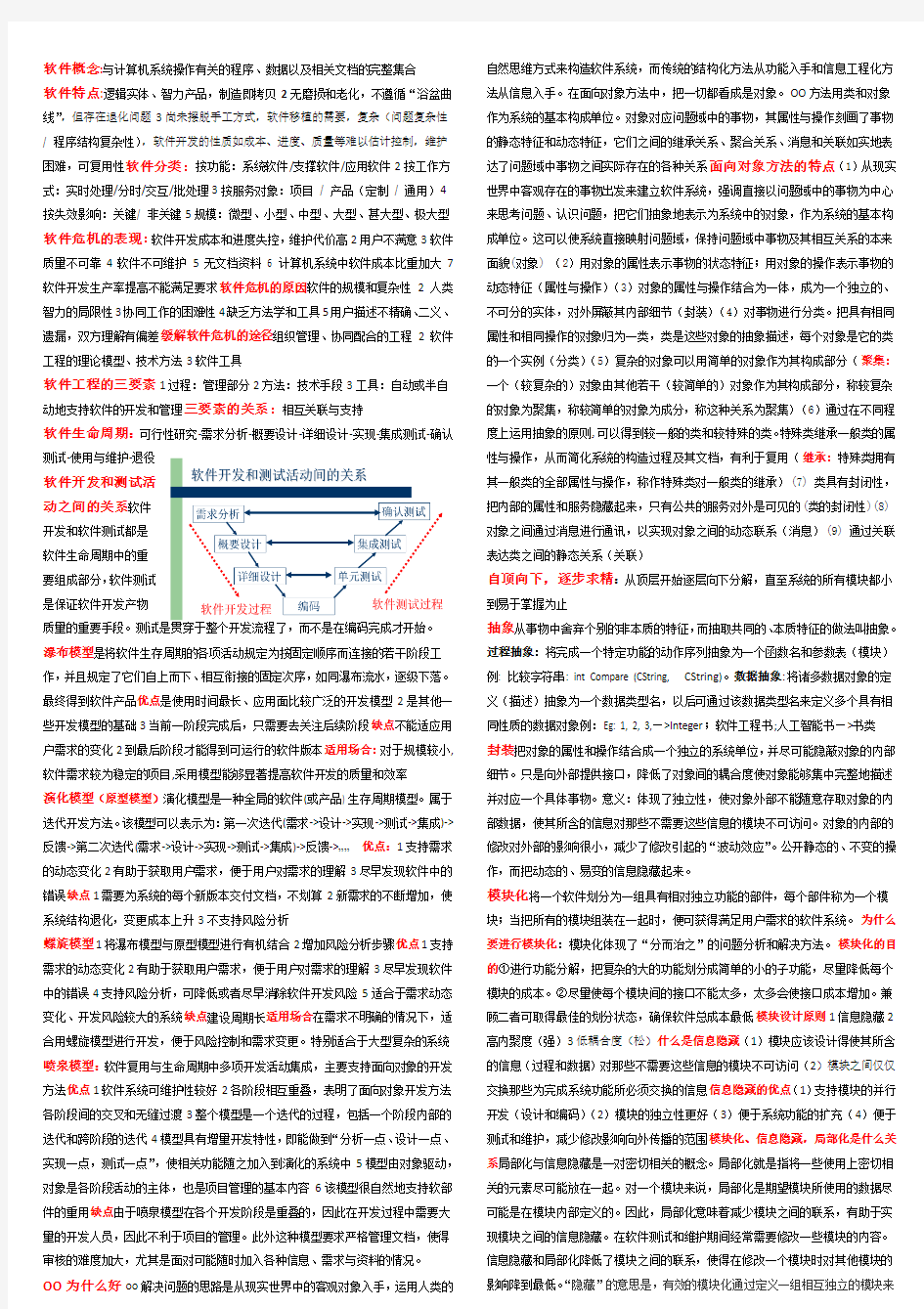 软件工程复习资料