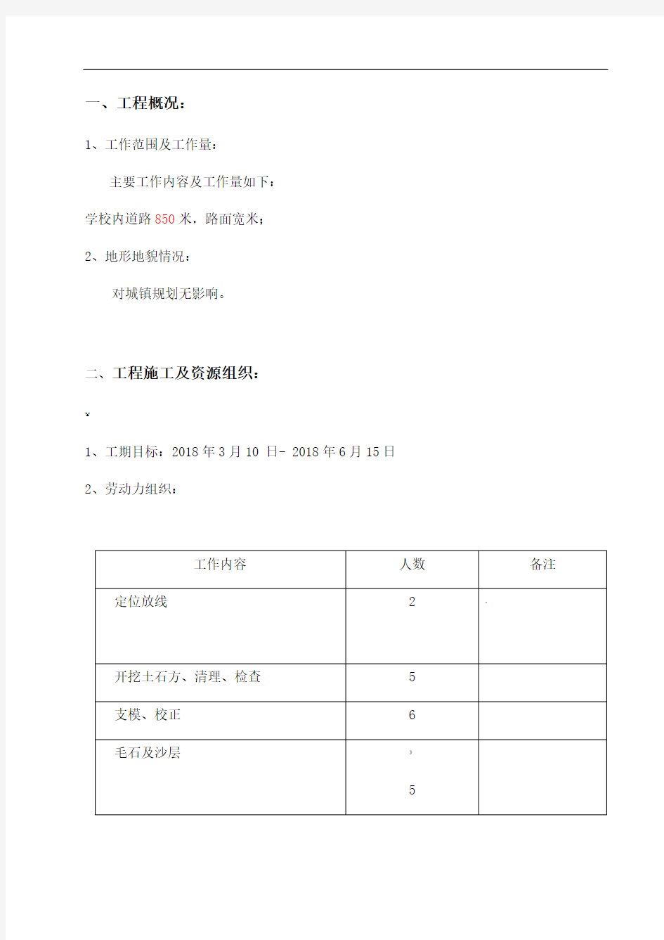 混凝土道路施工方案