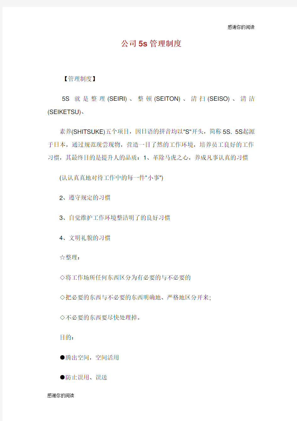 公司5S管理制度.doc