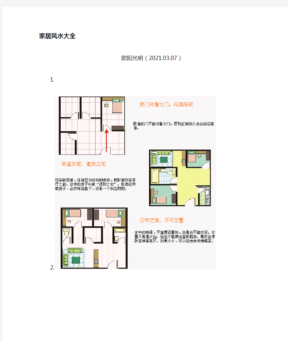 2021年图解家居风水