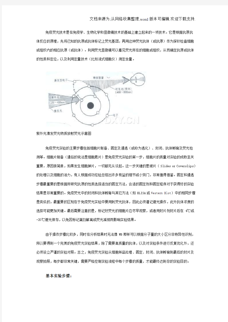 免疫荧光操作步骤及注意事项