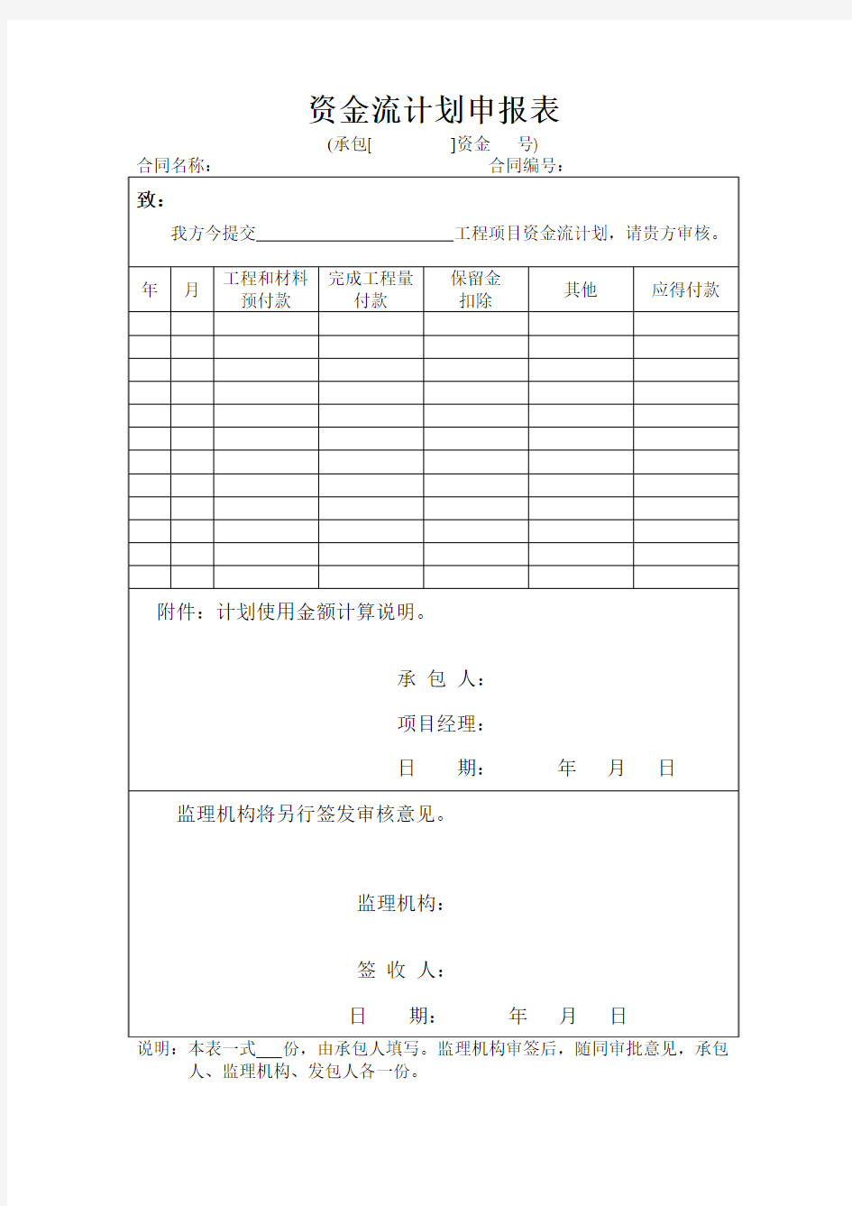 CB04资金流计划申报表