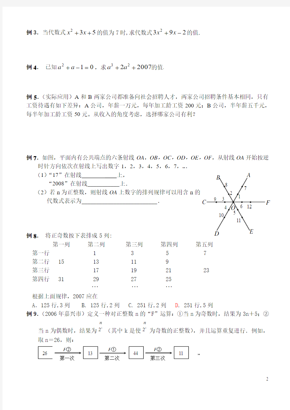 初一数学讲义(2013.6版)
