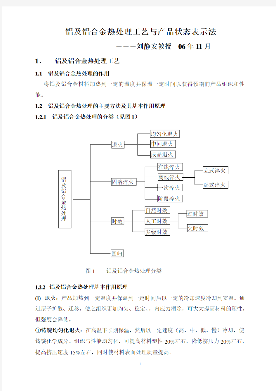 铝及铝合金热处理工艺与产品状态表示法