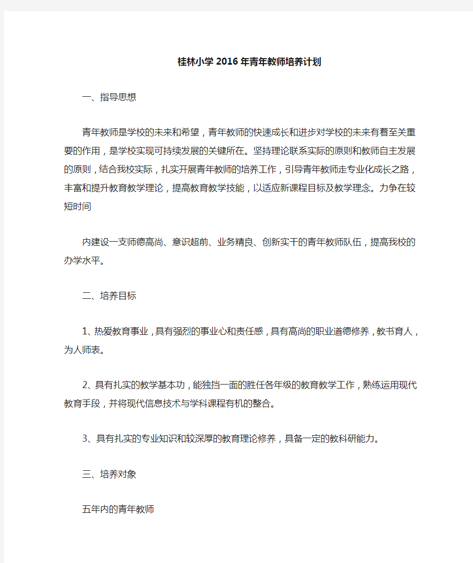 青年教师计划