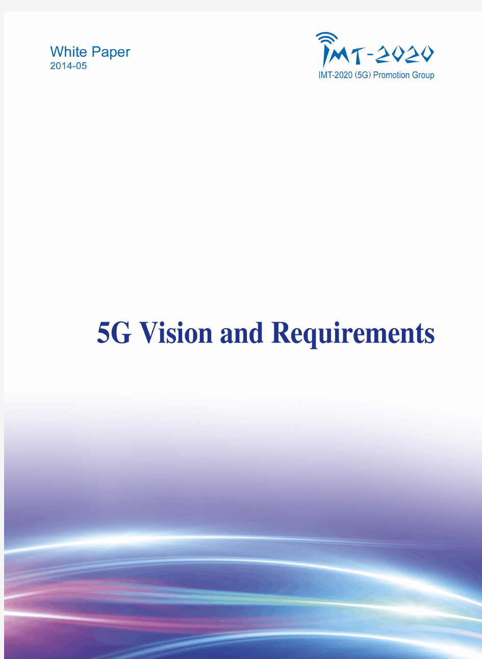 IMT-2020(5G)PG-WHITE PAPER ON 5G VISION AND REQUIREMENTS_V1.0