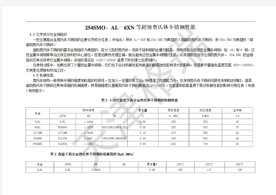 中国主要不锈钢牌号最新国家标准