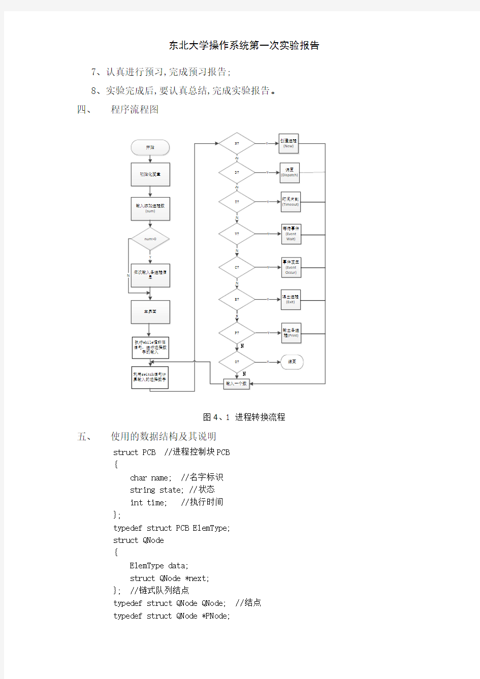 东北大学操作系统第一次实验报告