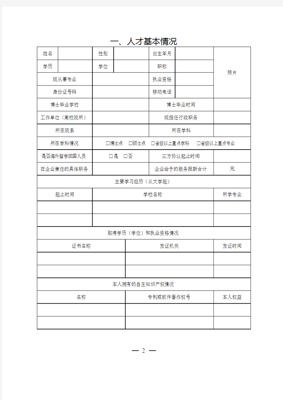 2020年江苏省科技副总项目申报书【模板】