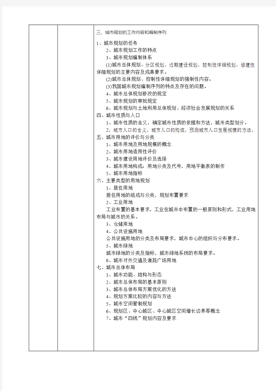 2019湖南大学考研356城市规划基础考试大纲