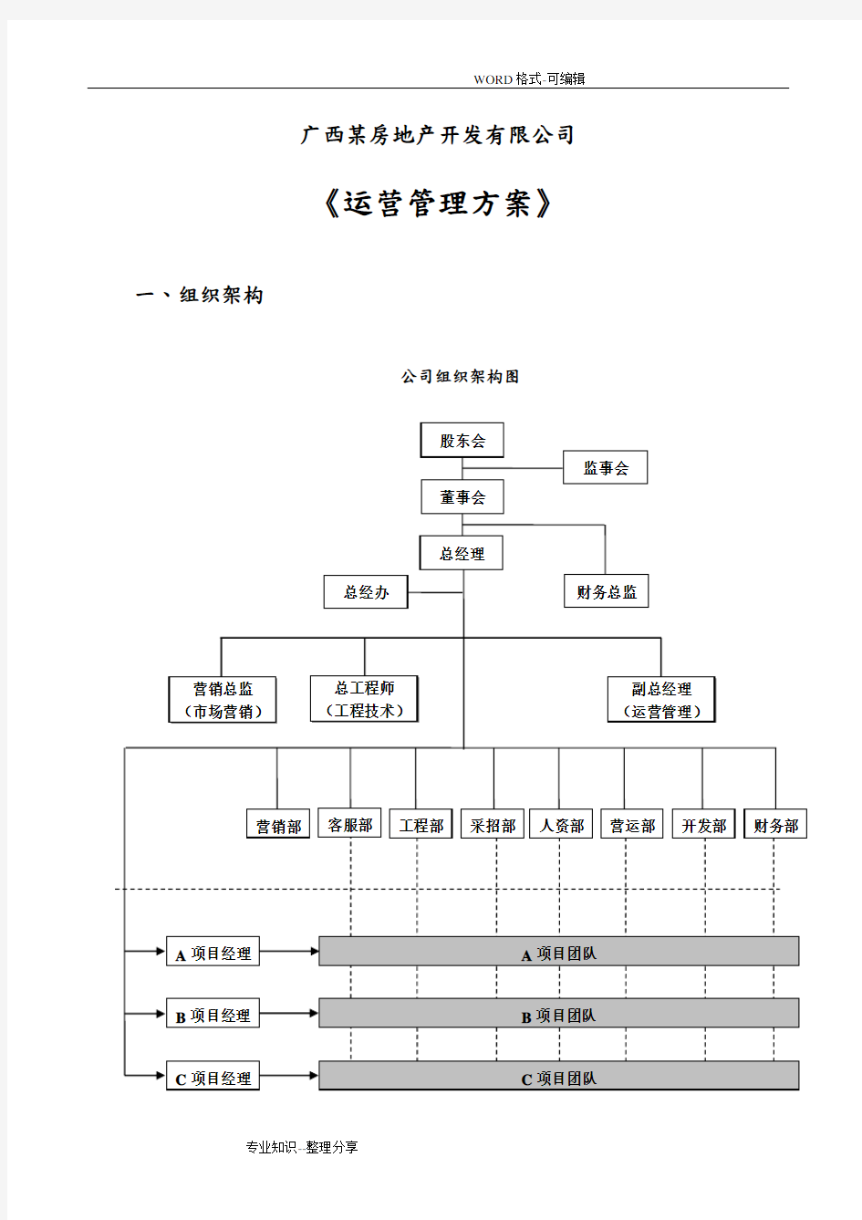 运营管理实施方案(新)