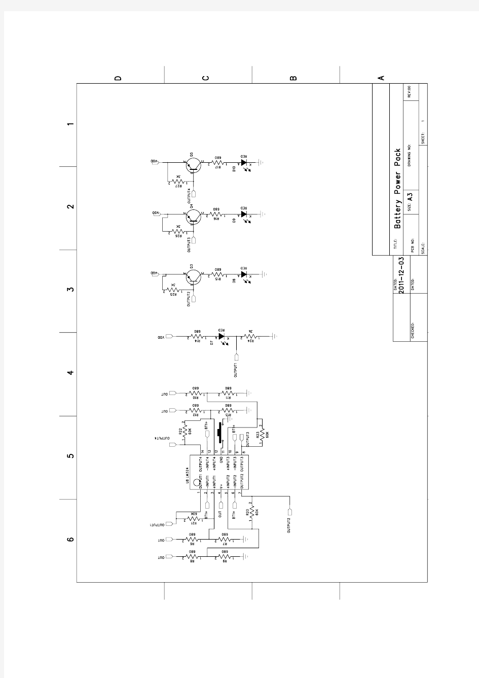 单节锂电池电量指示电路