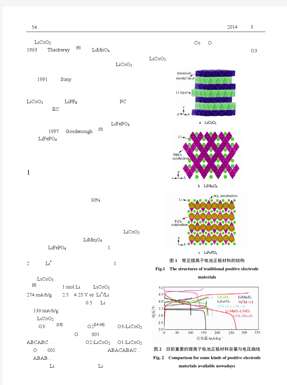 锂离子电池基础科学问题_VII_正极材料