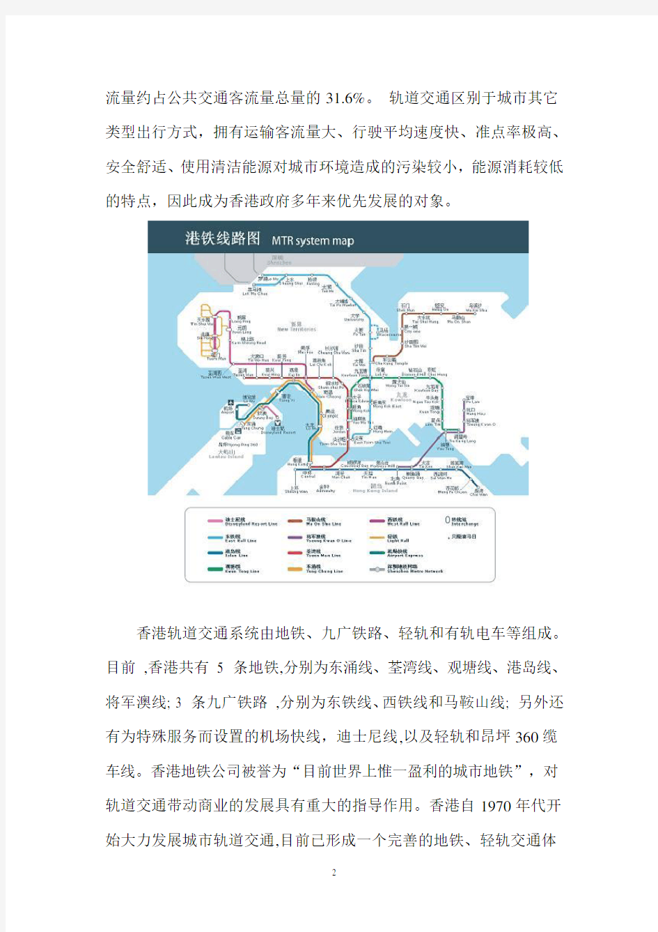 香港轨道交通发展模式对其经济的影响分析
