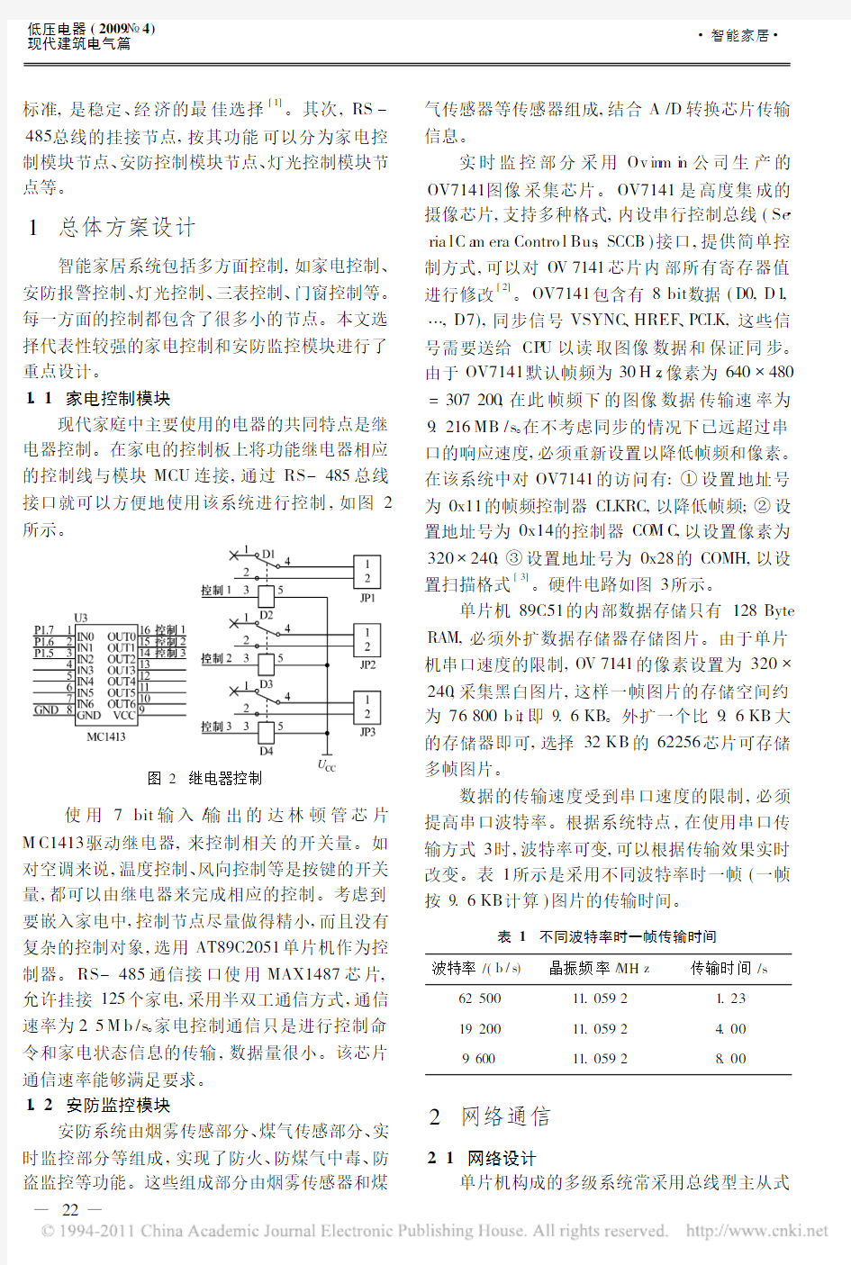 智能家居远程控制系统设计