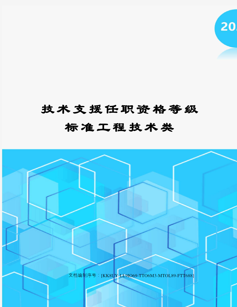 技术支援任职资格等级标准工程技术类