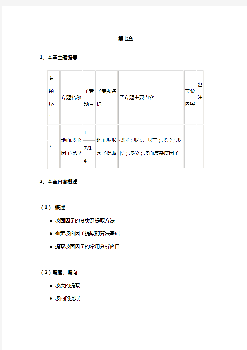 地形因子计算详解