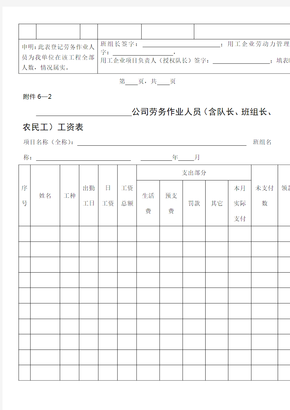 花名册工资表考勤表