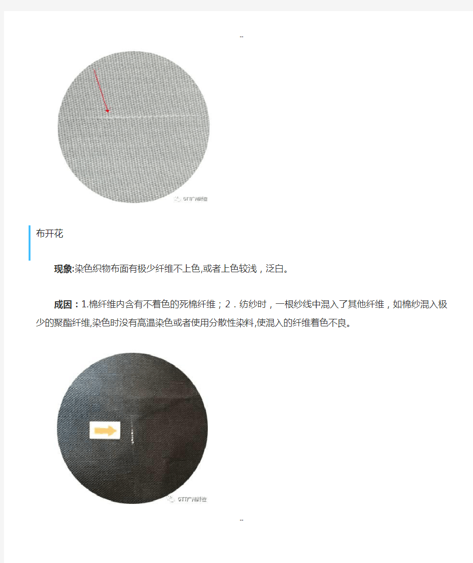 布料外观疵点图解及成因分析