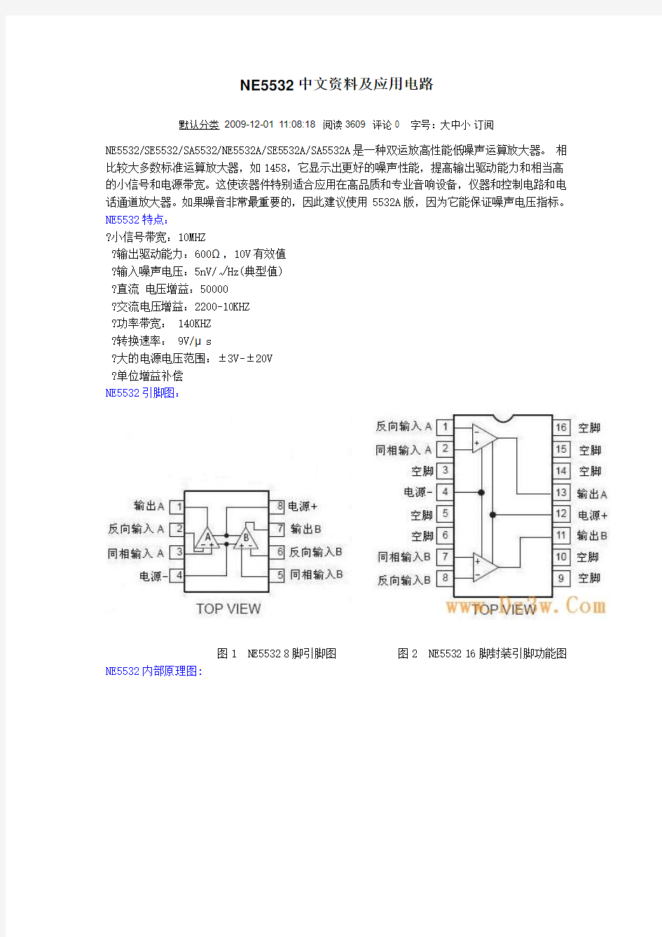 NE5532中文资料及应用电路