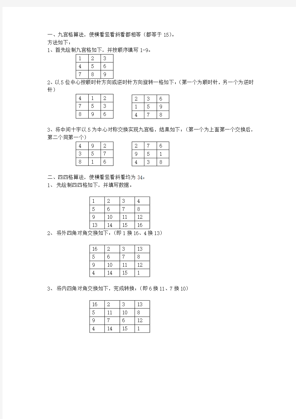 九宫格算法