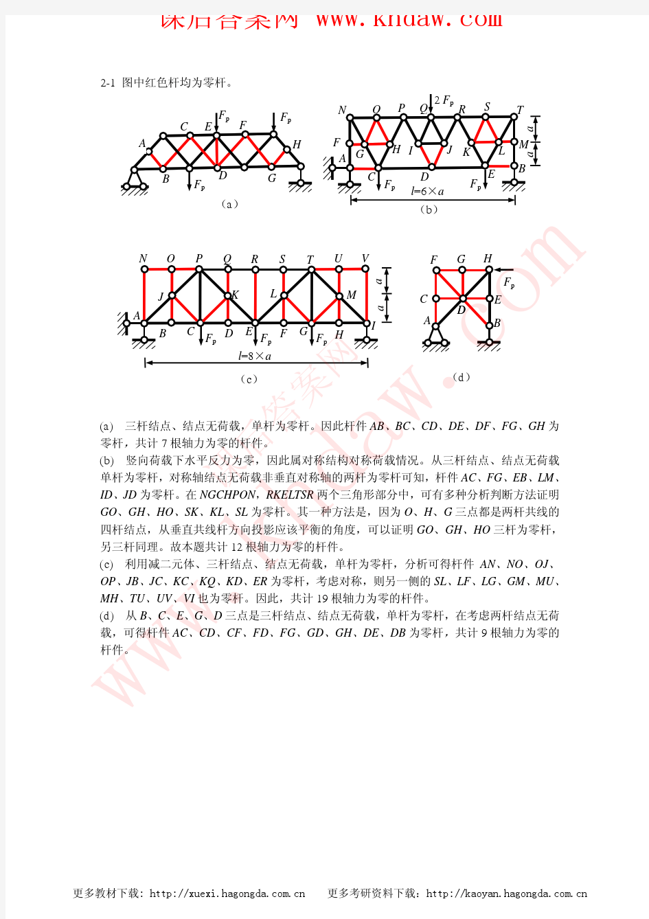 结构力学第三版王焕定第3章习题及参考答案