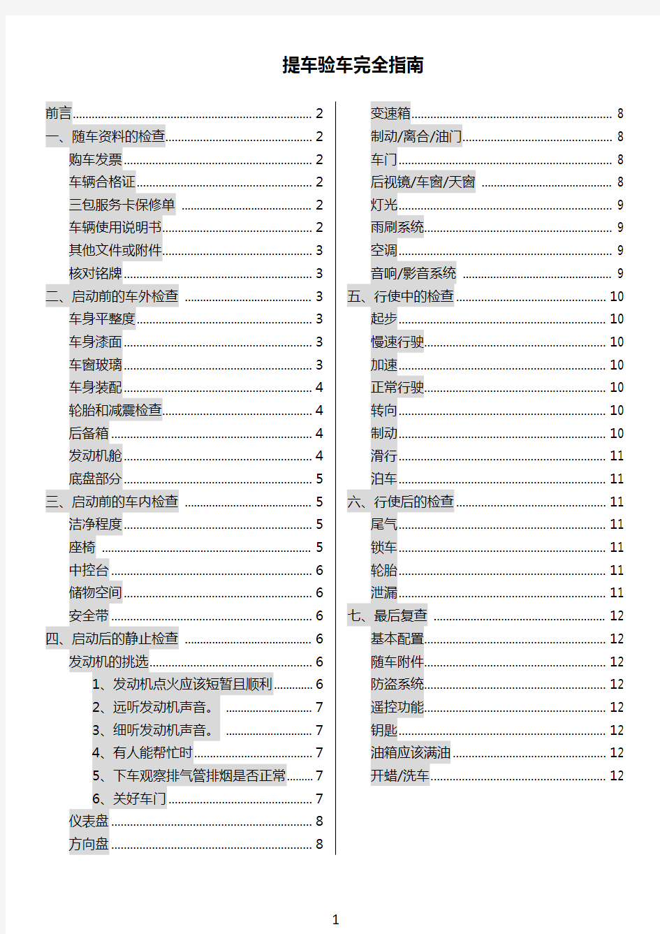 令JS吐血的提车验车完全指南