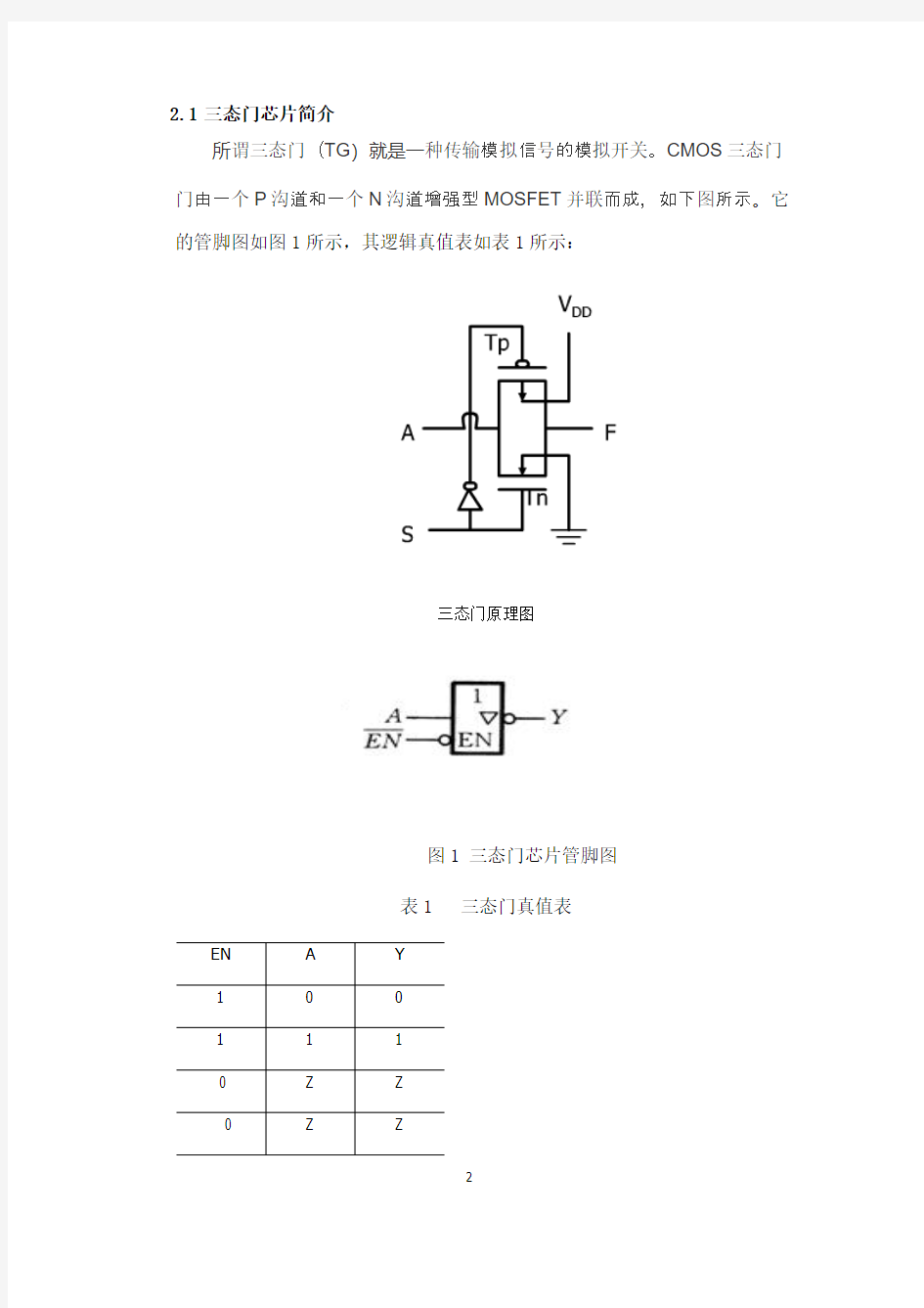 CMOS三态门集成电路课程设计