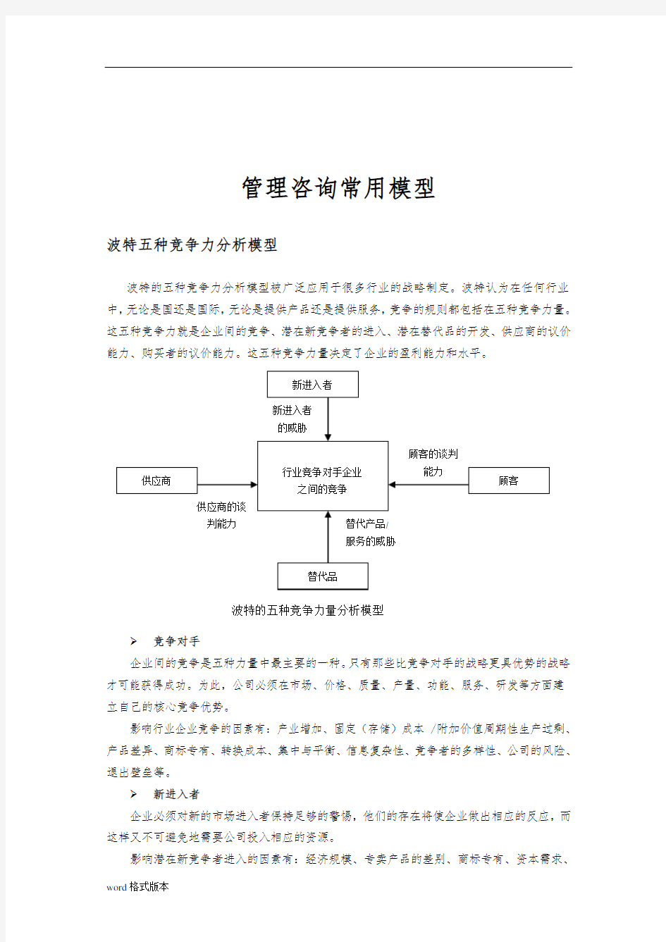 管理咨询常用模型