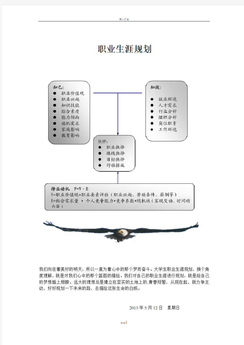 职业生涯规划作业范文