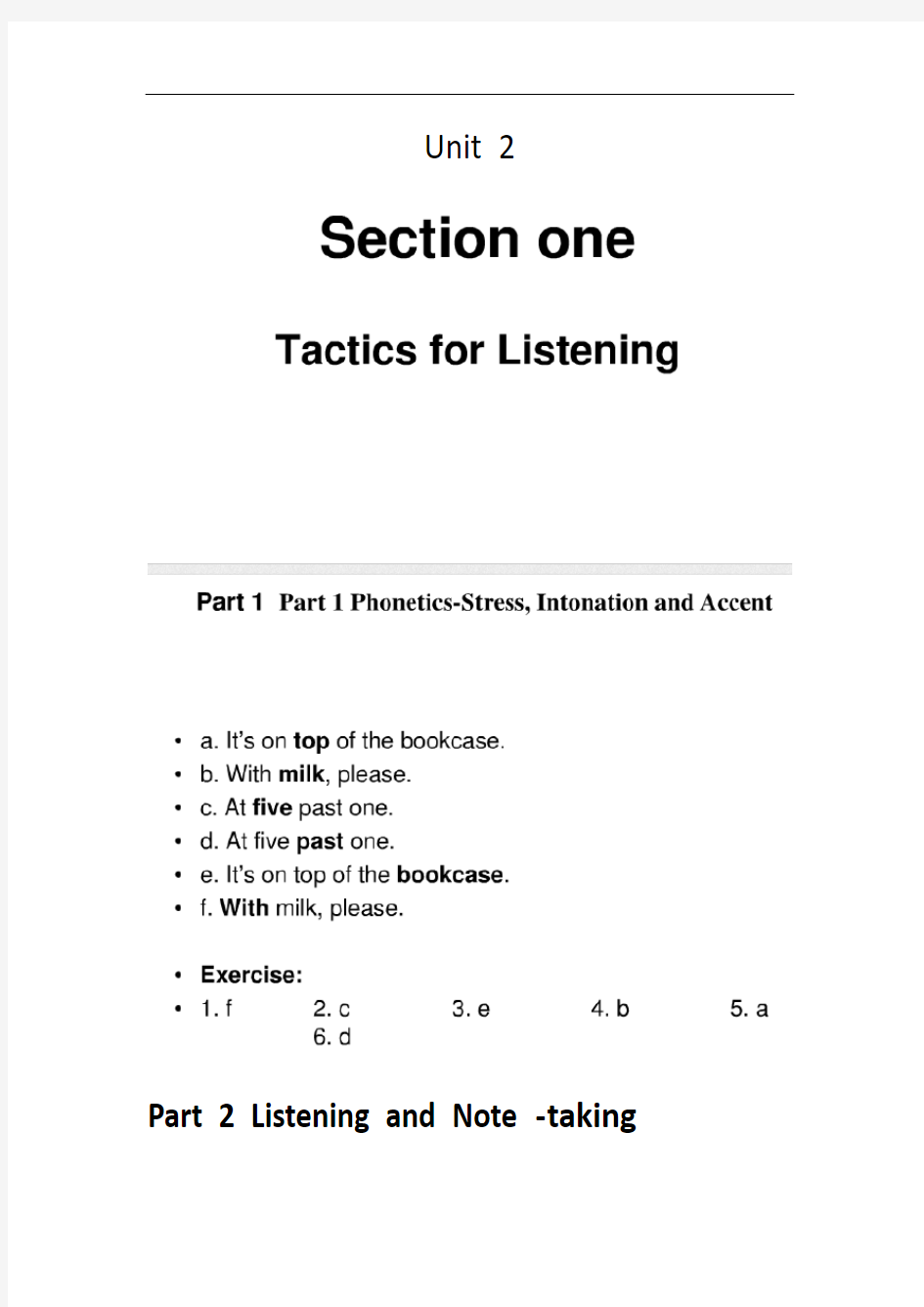 听力教程第二版第二册Unit2答案