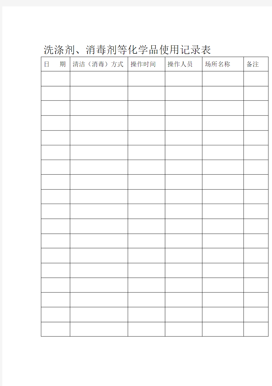 2018食品生产企业通用记录范本