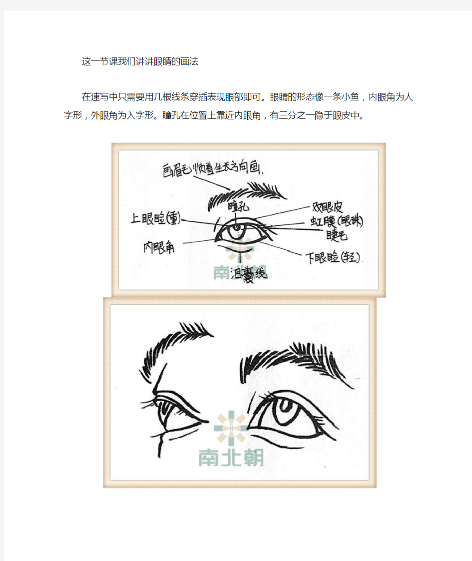 杭州画室速写眼睛的画法