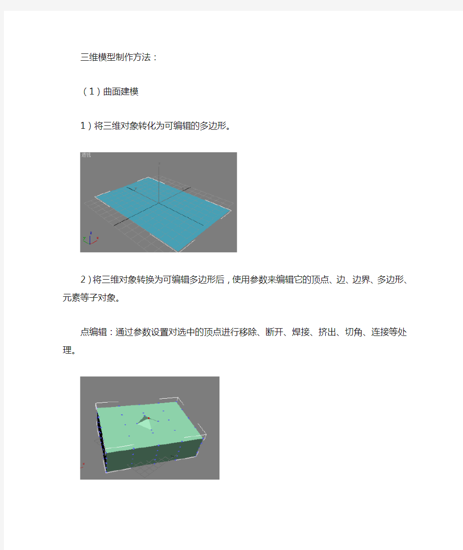 三维模型制作方法