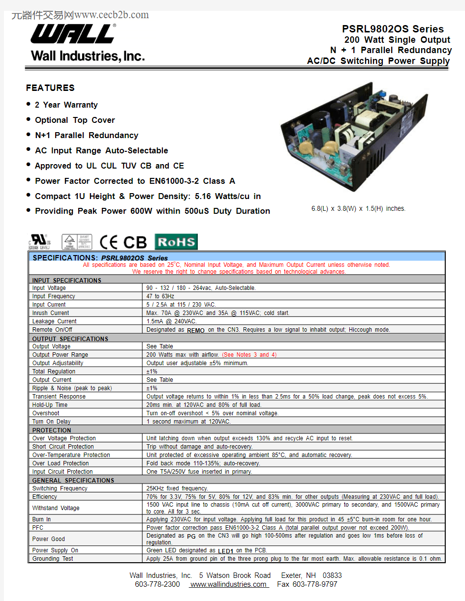 PSRL9802OSA中文资料