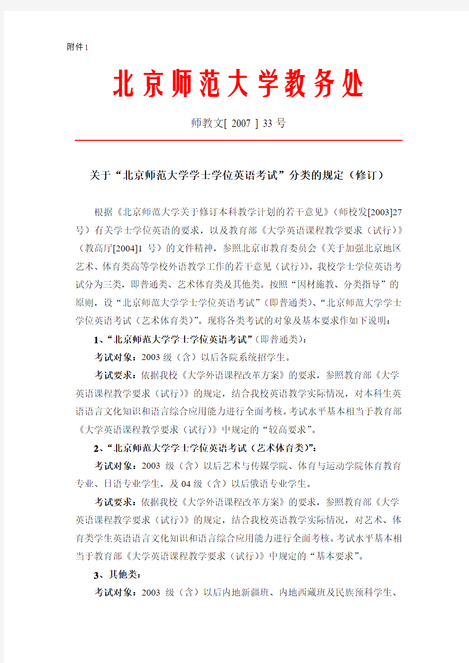 (一)“北京师范大学学士学位英语考试”