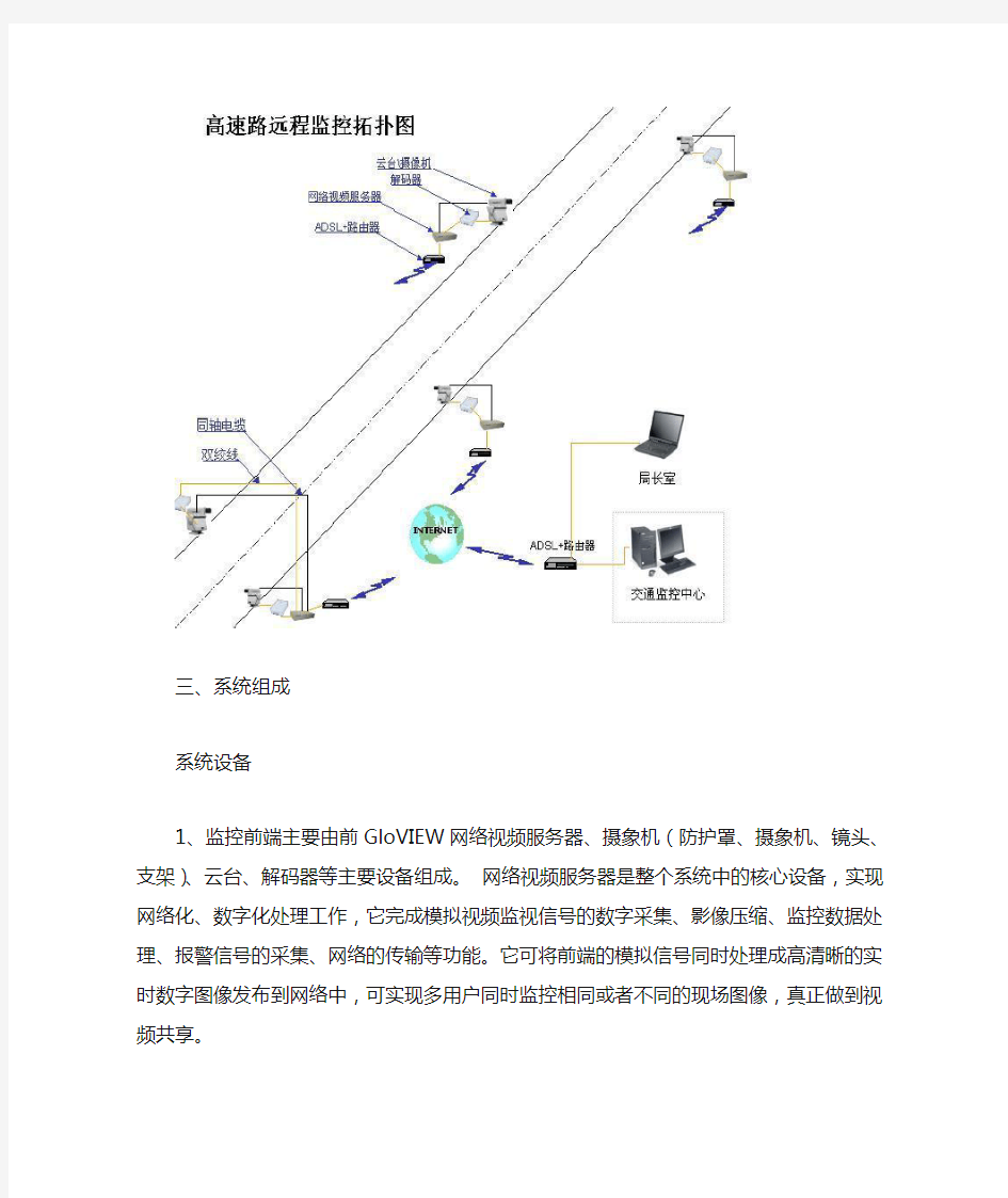 高速公路网络视频监控方案