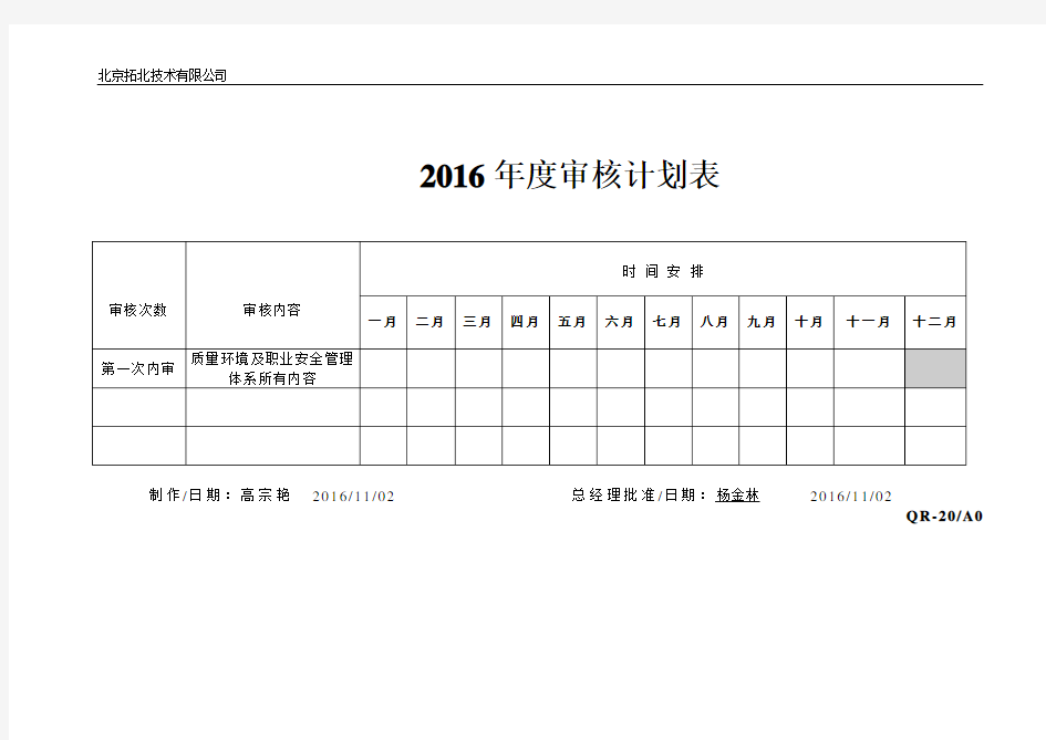 内审及管理评审2016