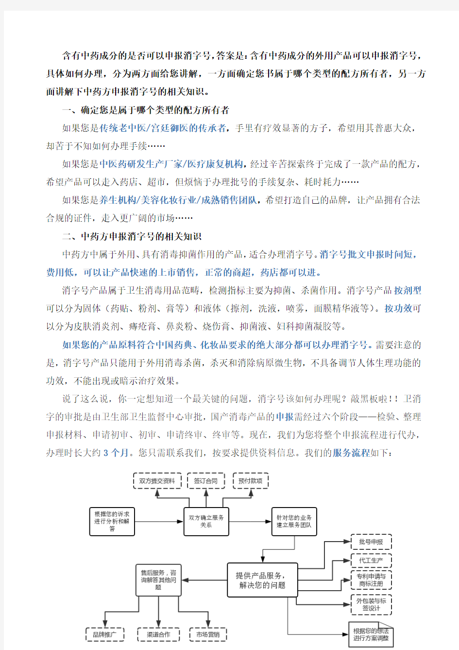 中药方如何办理消字号