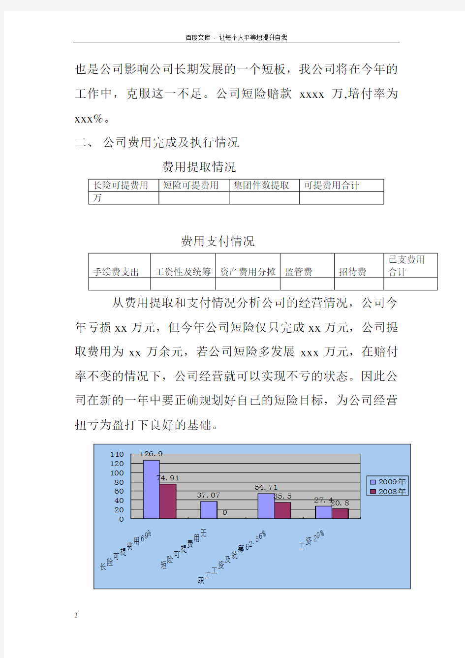 xxx公司年度经营分析报告