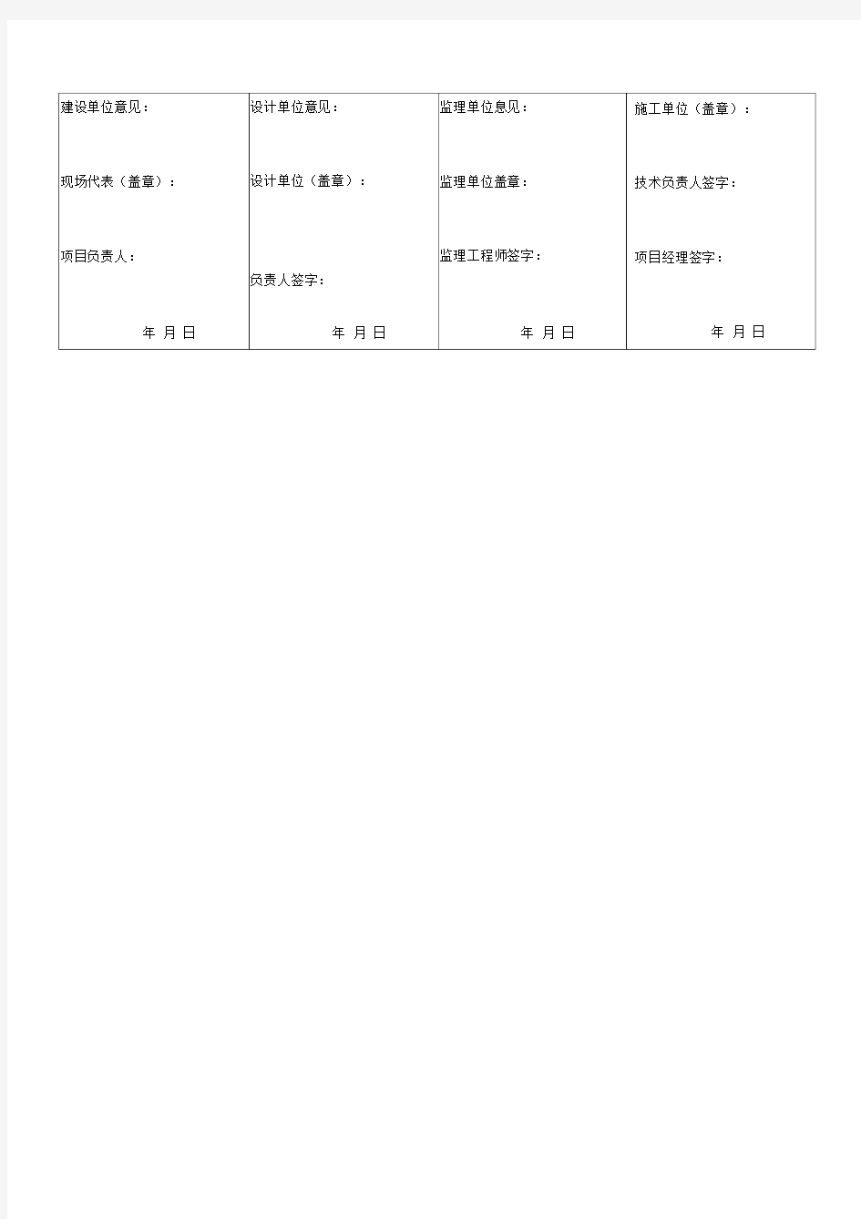 工程技术核定单模板