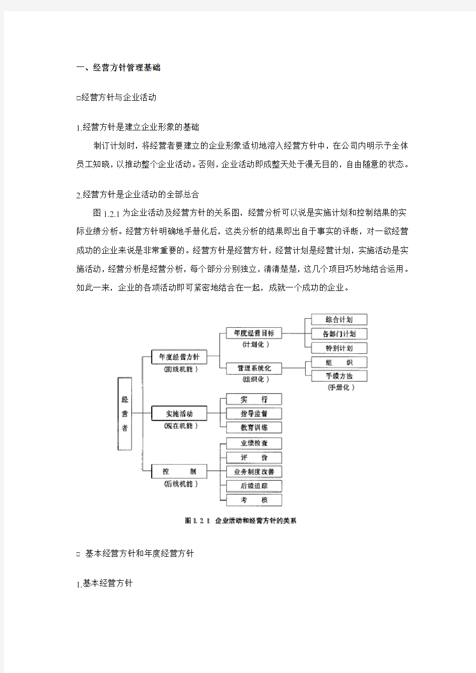 管理制度-企业经营方针管理制度 精品