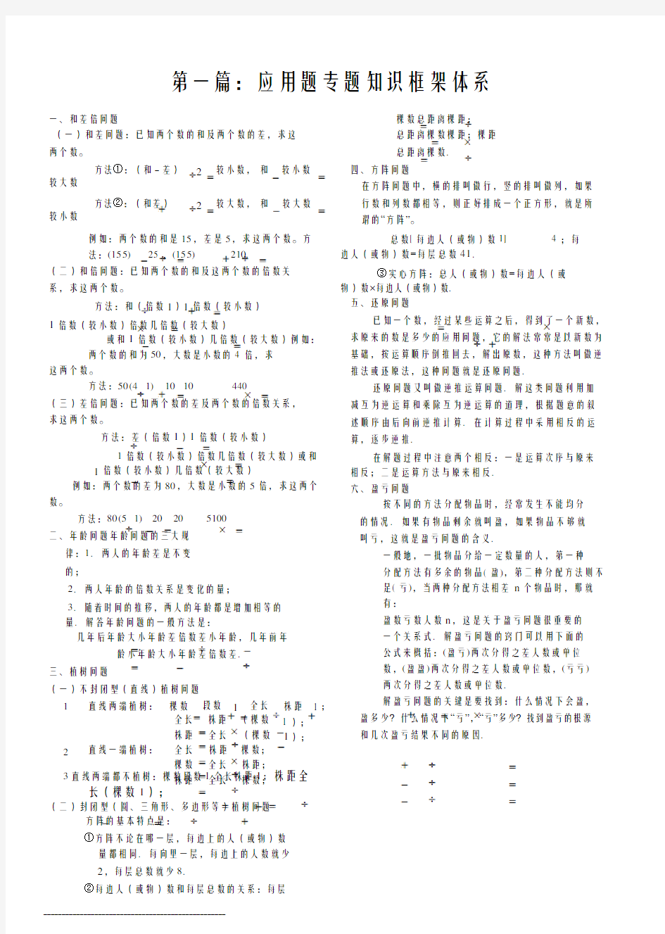 小升初数学应用题专题(带答案)