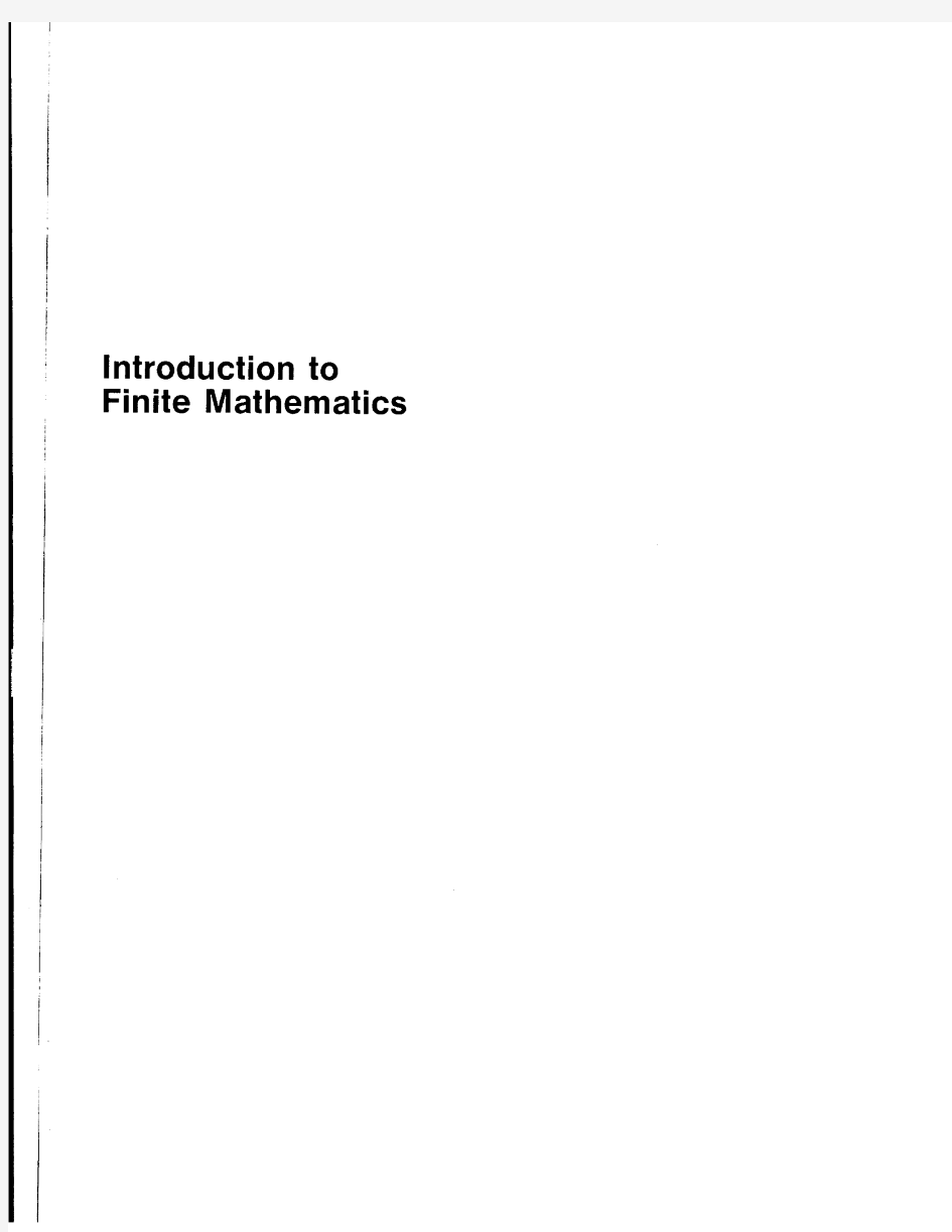 Introduction to finite mathematics -0