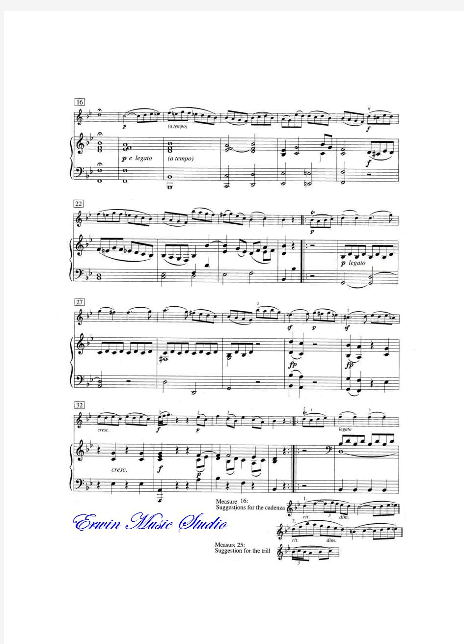 小提琴考级(第五级)《Gavotte》小提琴+钢琴伴奏曲谱